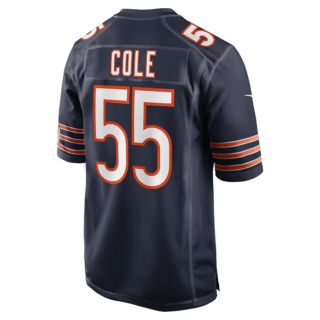 Zennovawear Men's Chicago Bears Dylan Cole Navy Game Jersey