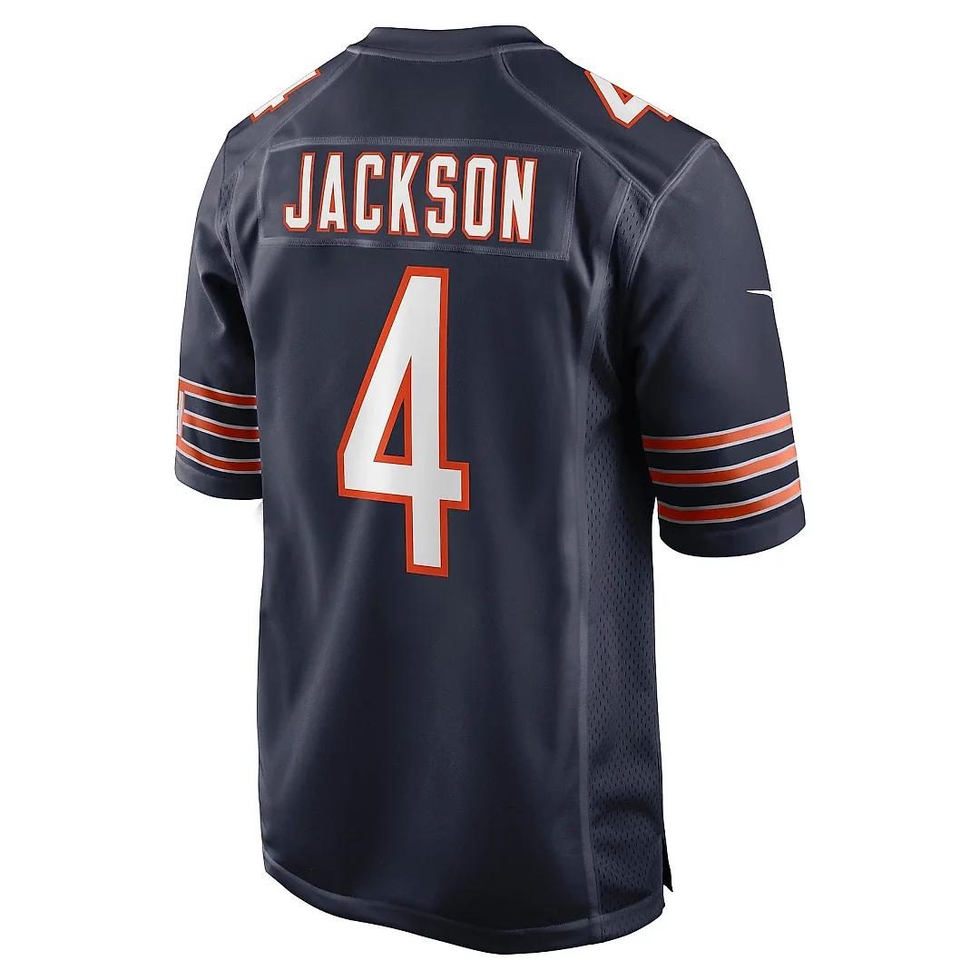 Zennovawear Men's Chicago Bears Eddie Jackson Navy Game Player Jersey