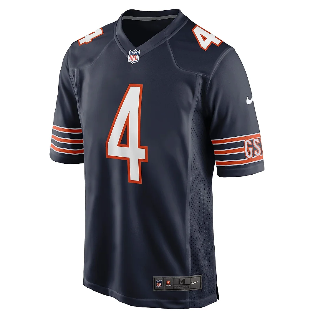 Zennovawear Men's Chicago Bears Eddie Jackson Navy Game Player Jersey