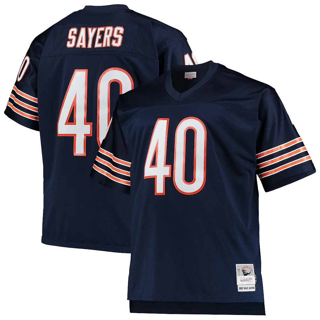 Zennovawear Men's Chicago Bears Gale Sayers Mitchell & Ness Navy Big & Tall 1969 Retired Player Jersey