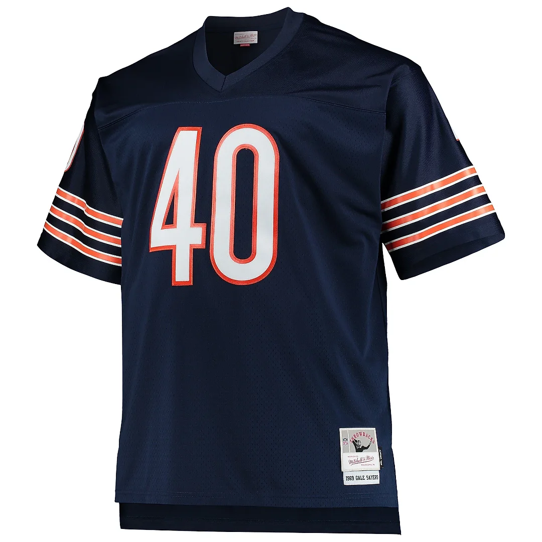 Zennovawear Men's Chicago Bears Gale Sayers Mitchell & Ness Navy Big & Tall 1969 Retired Player Jersey