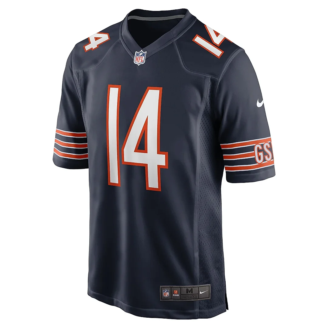 Zennovawear Men's Chicago Bears Gerald Everett Navy Game Jersey