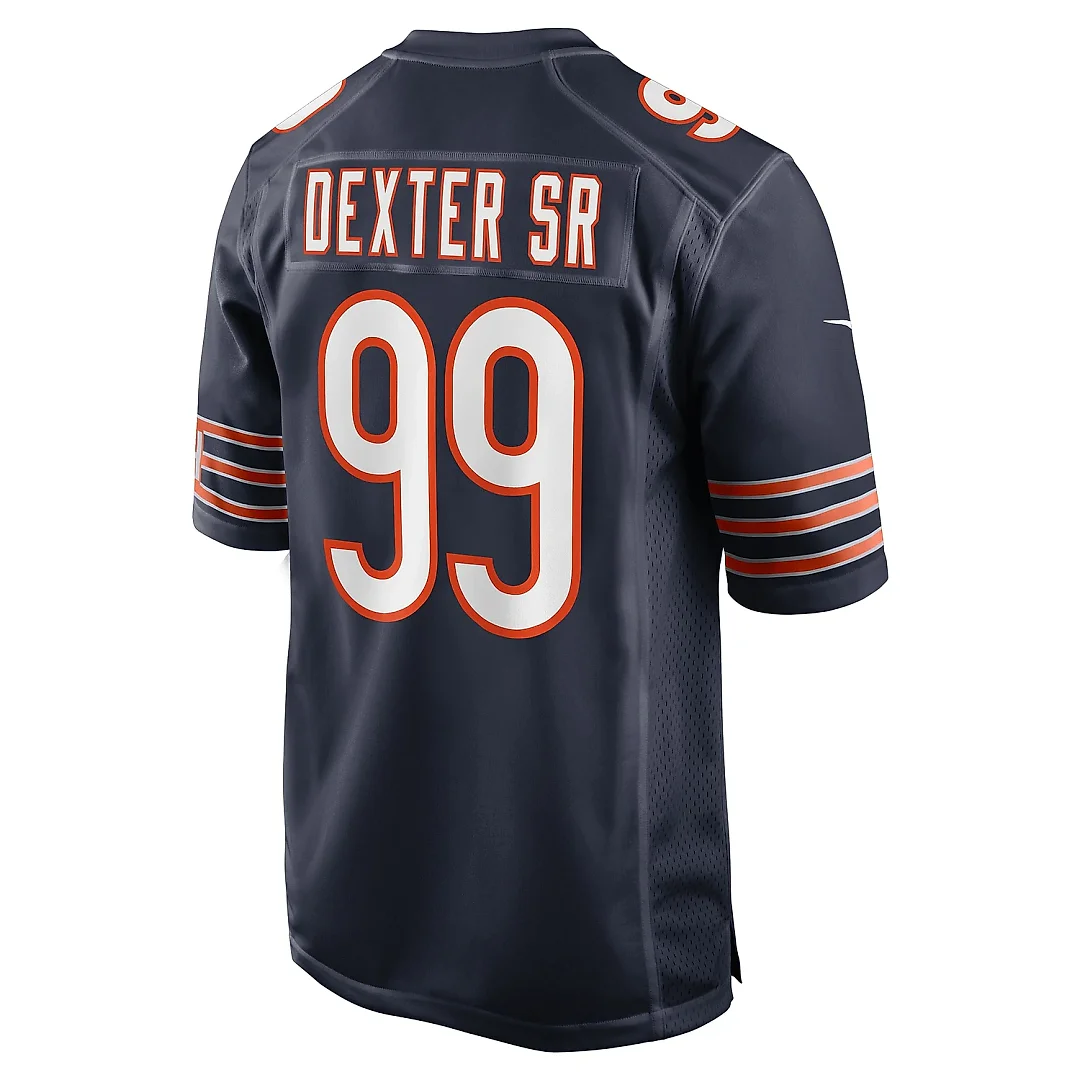 Zennovawear Men's Chicago Bears Gervon Dexter Sr. Navy Game Jersey