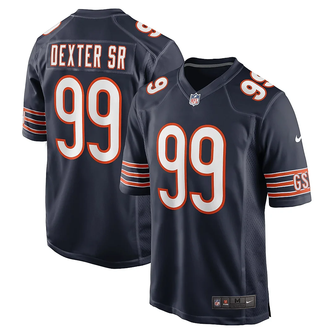 Zennovawear Men's Chicago Bears Gervon Dexter Sr. Navy Game Jersey