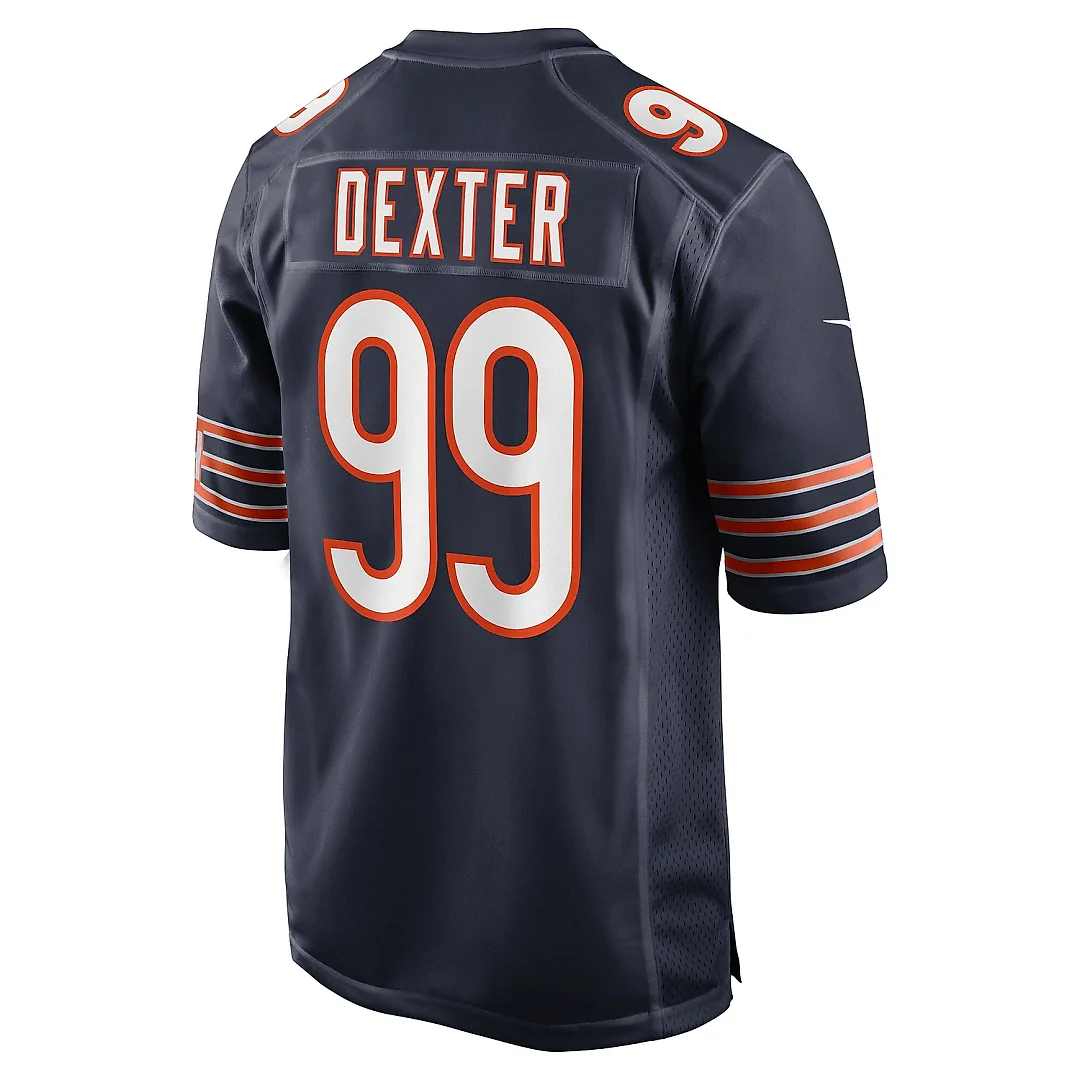 Zennovawear Men's Chicago Bears Gervon Dexter Sr Navy Team Game Jersey