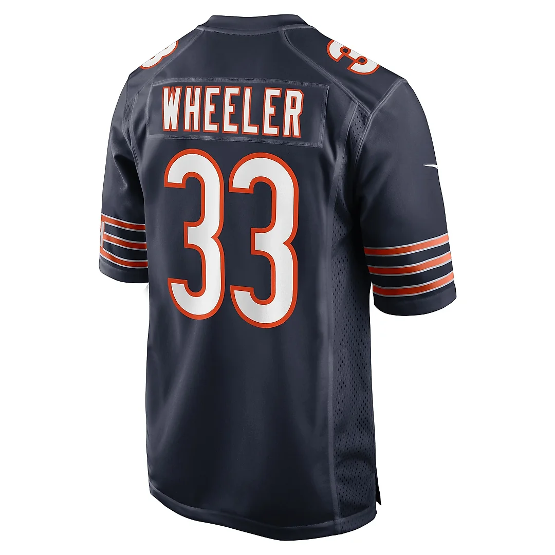 Zennovawear Men's Chicago Bears Ian Wheeler Navy Game Jersey