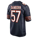 Zennovawear Men's Chicago Bears Jack Sanborn Navy Game Player Jersey