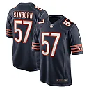 Zennovawear Men's Chicago Bears Jack Sanborn Navy Game Player Jersey