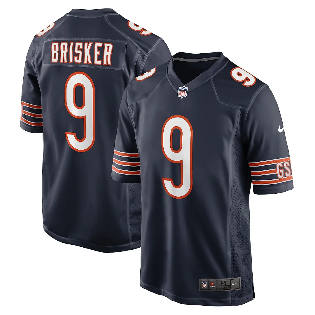 Zennovawear Men's Chicago Bears Jaquan Brisker Navy Game Player Jersey