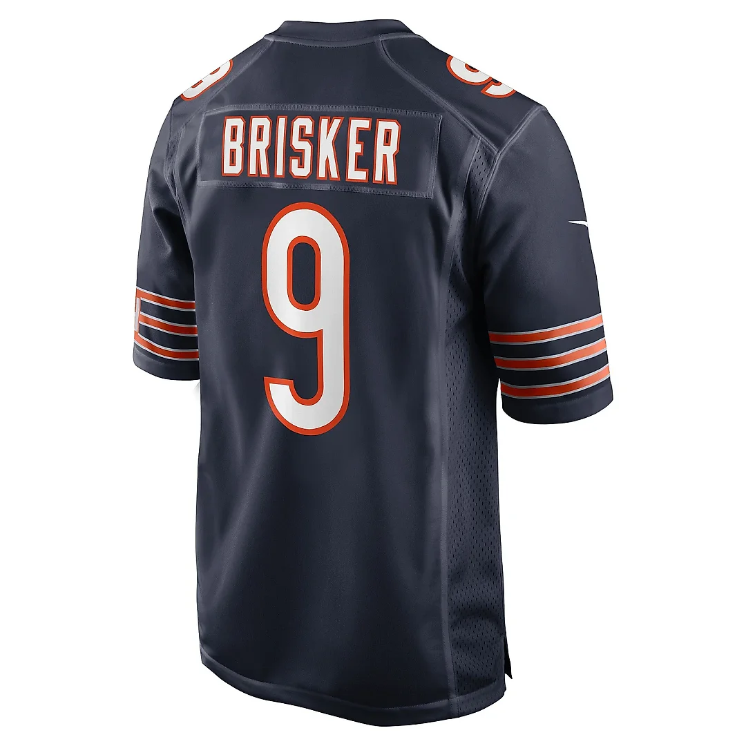 Zennovawear Men's Chicago Bears Jaquan Brisker Navy Game Player Jersey