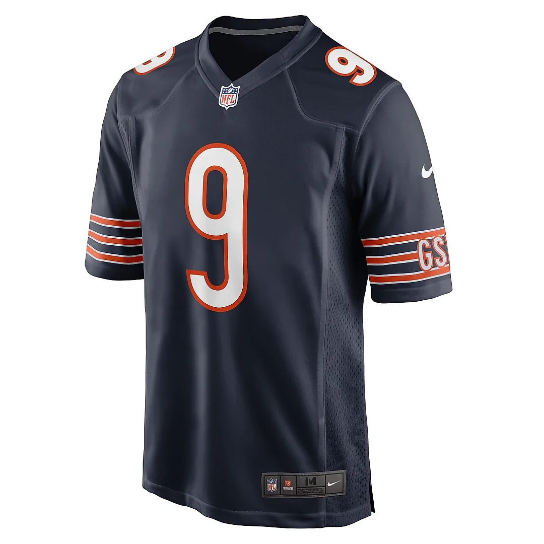Zennovawear Men's Chicago Bears Jaquan Brisker Navy Game Player Jersey