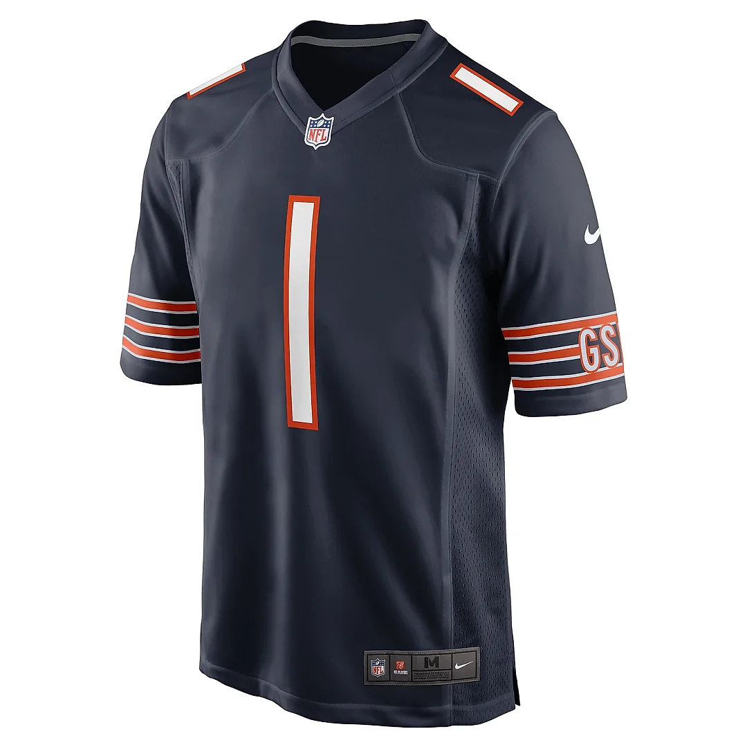 Zennovawear Men's Chicago Bears Jaylon Johnson Navy Game Jersey