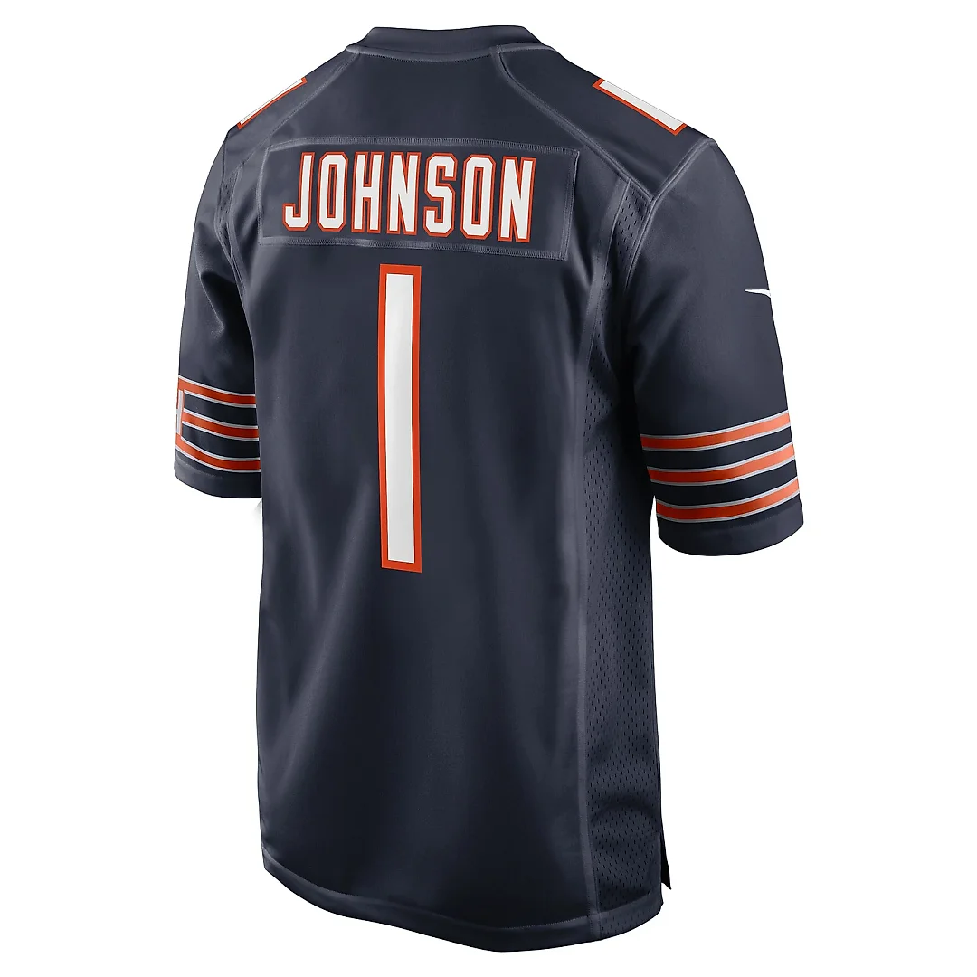 Zennovawear Men's Chicago Bears Jaylon Johnson Navy Game Jersey