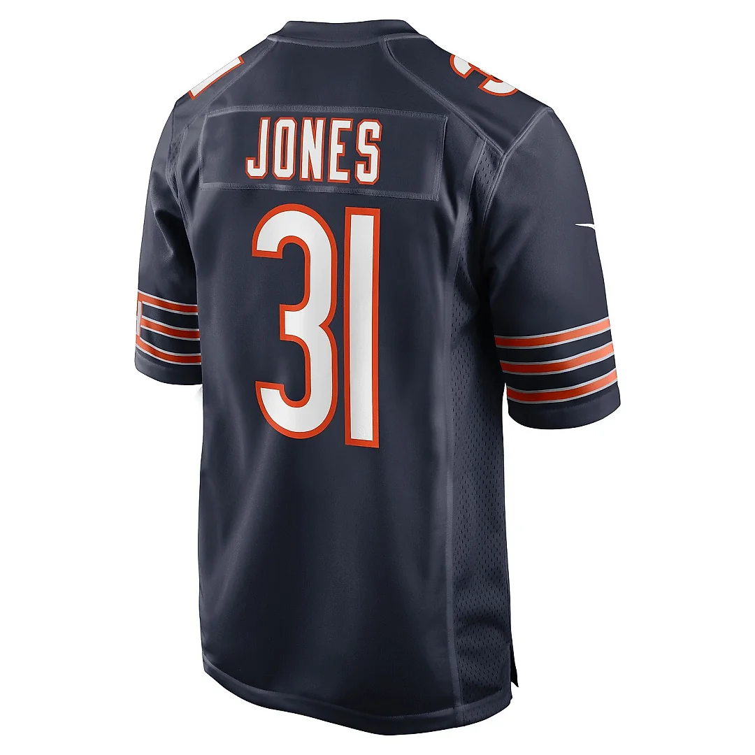 Zennovawear Men's Chicago Bears Jaylon Jones Navy Game Player Jersey