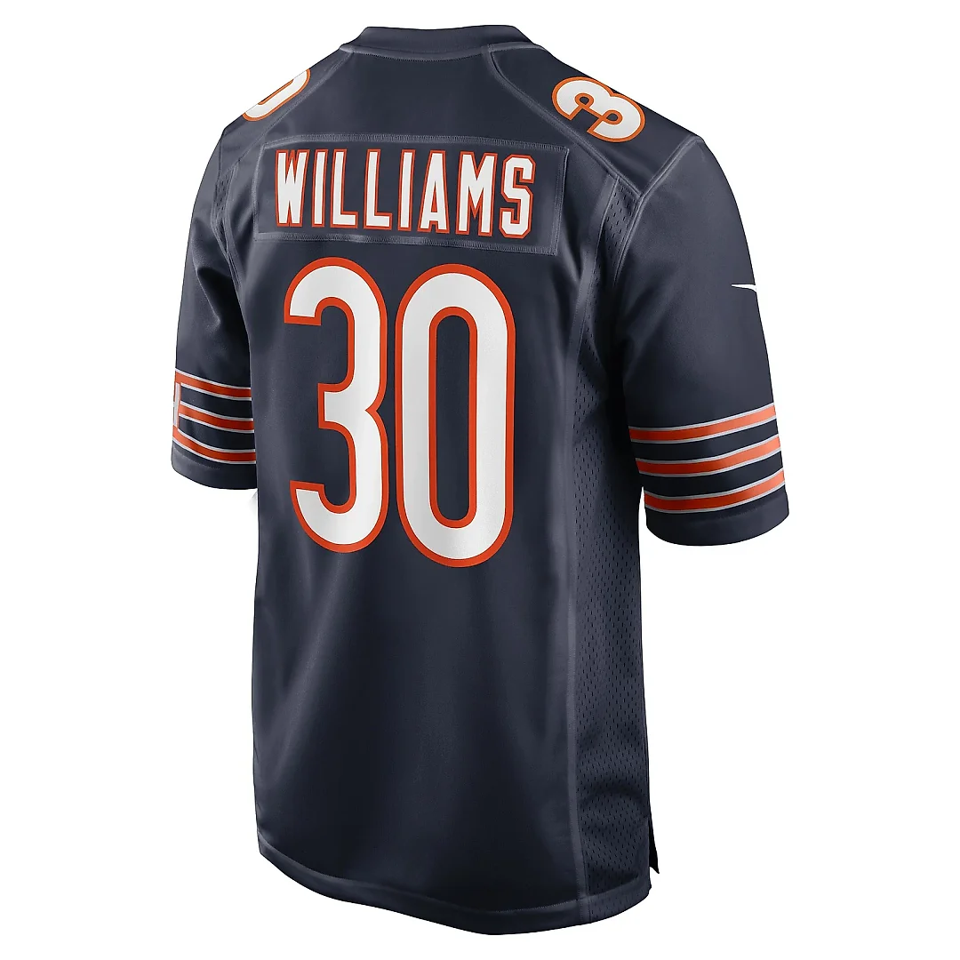 Zennovawear Men's Chicago Bears Joejuan Williams Navy Game Jersey