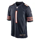 Zennovawear Men's Chicago Bears Justin Fields Navy Game Jersey