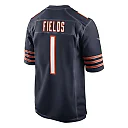 Zennovawear Men's Chicago Bears Justin Fields Navy Game Jersey