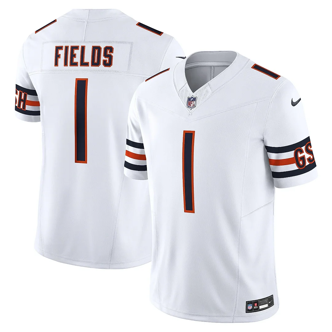 Zennovawear Men's Chicago Bears Justin Fields White Vapor F.U.S.E. Limited Jersey