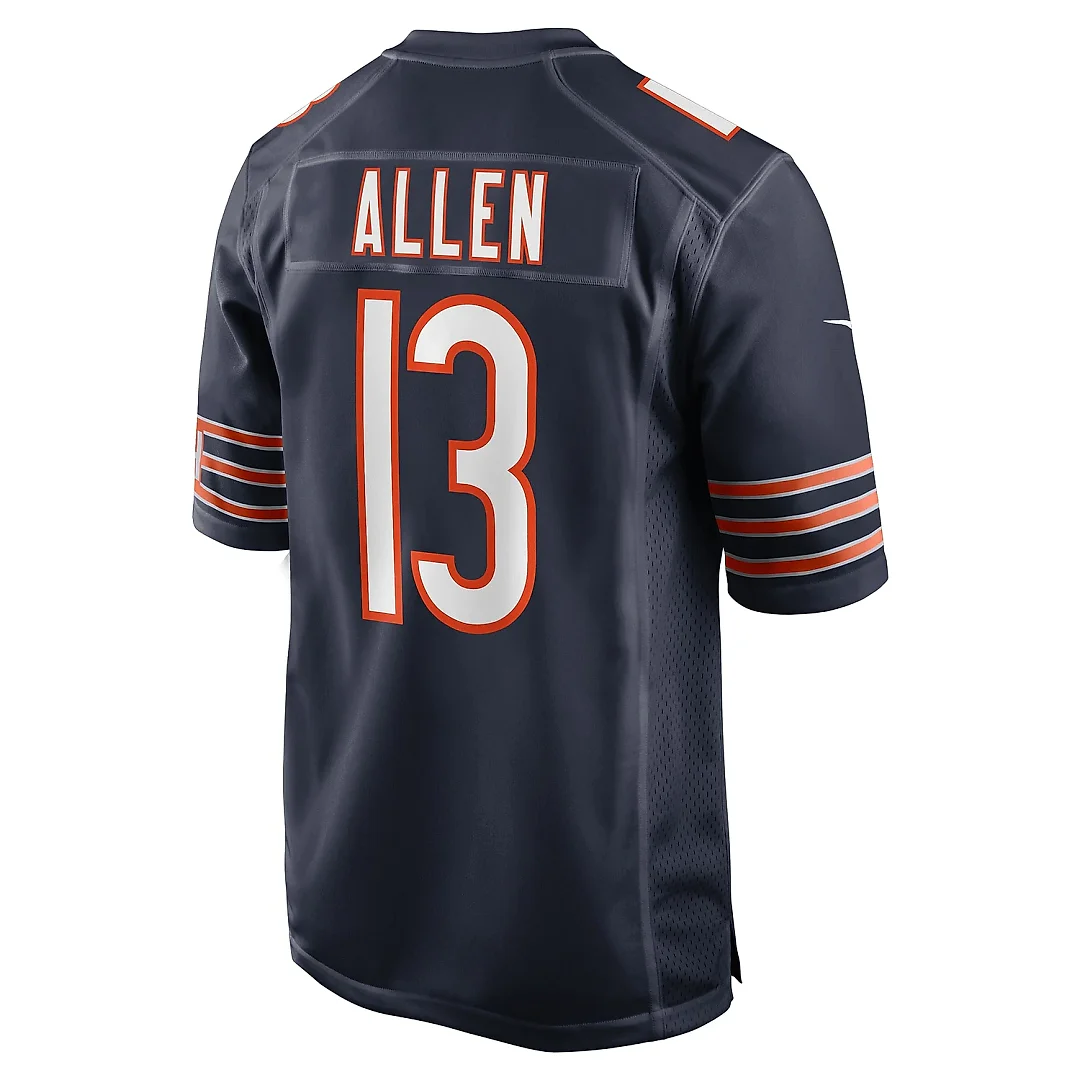 Zennovawear Men's Chicago Bears Keenan Allen Navy Team Game Jersey