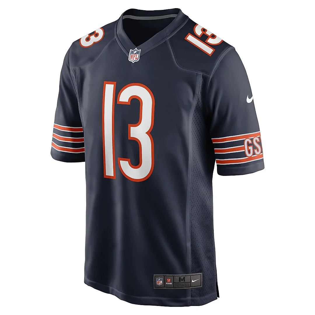 Zennovawear Men's Chicago Bears Keenan Allen Navy Team Game Jersey