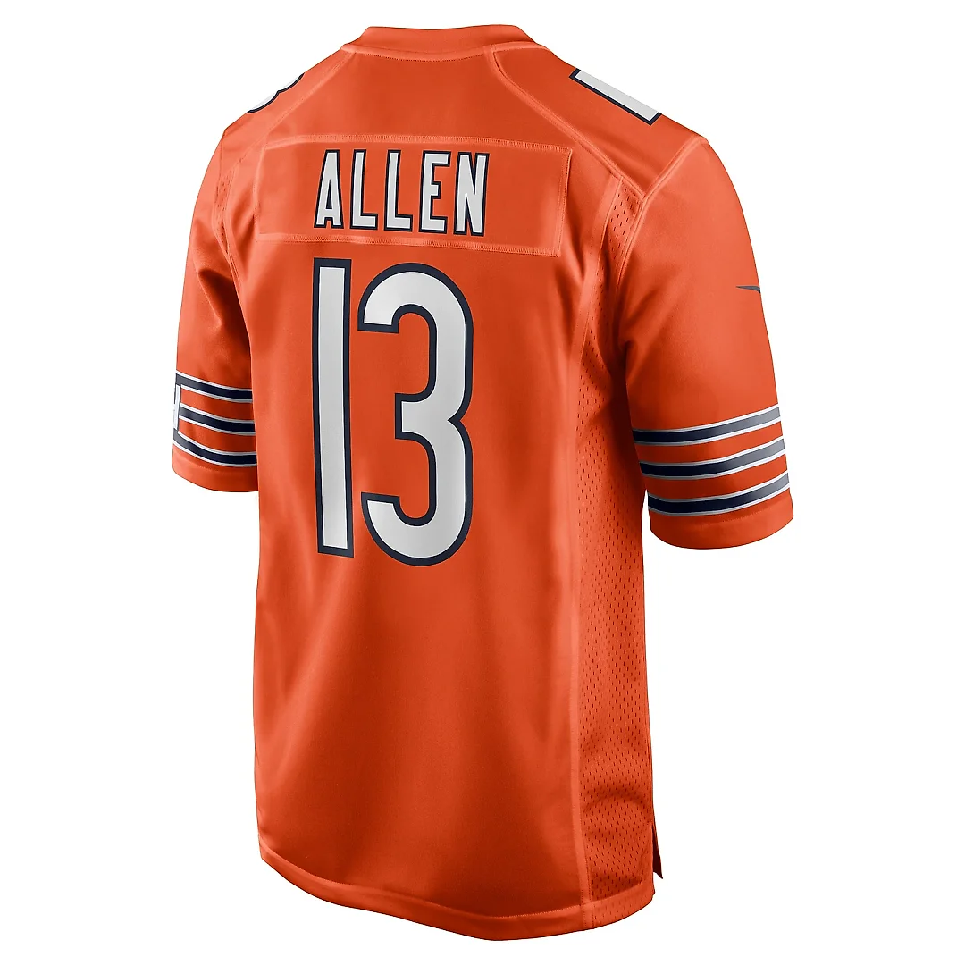 Zennovawear Men's Chicago Bears Keenan Allen Orange Alternate Game Jersey