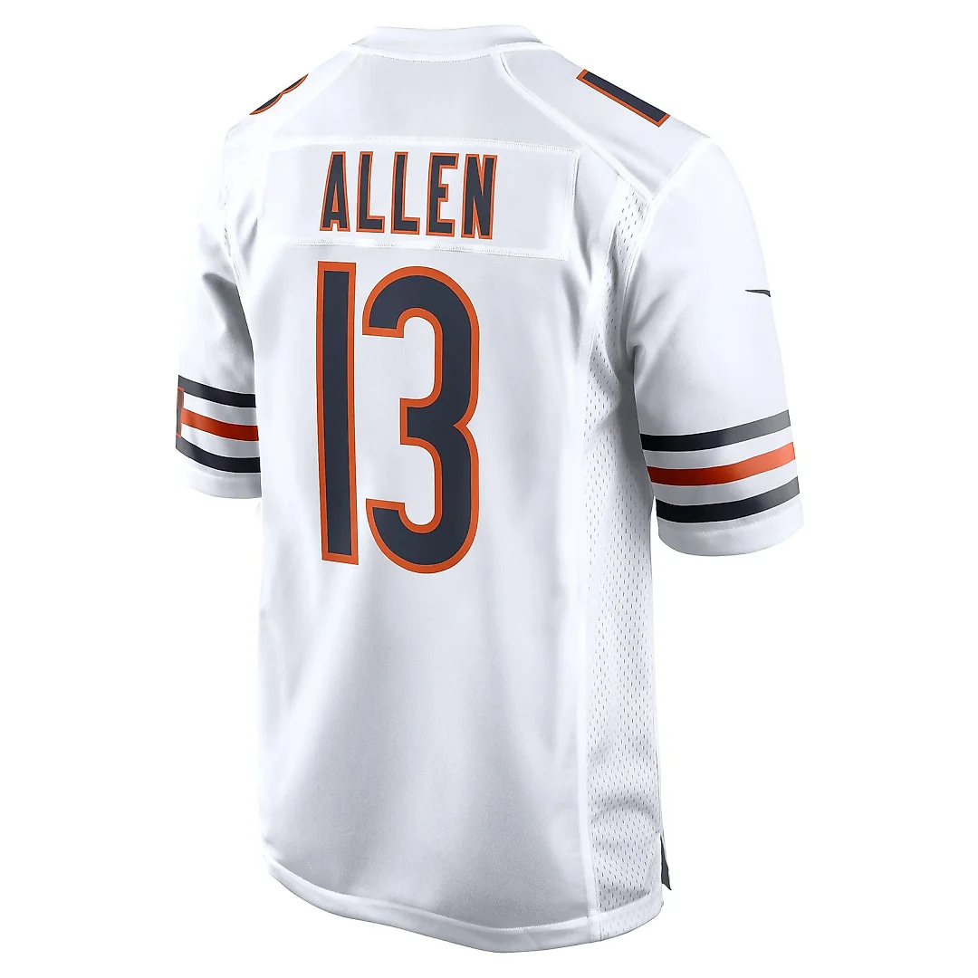 Zennovawear Men's Chicago Bears Keenan Allen White Game Jersey
