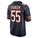 Zennovawear Men's Chicago Bears Khalid Kareem Navy Team Game Jersey