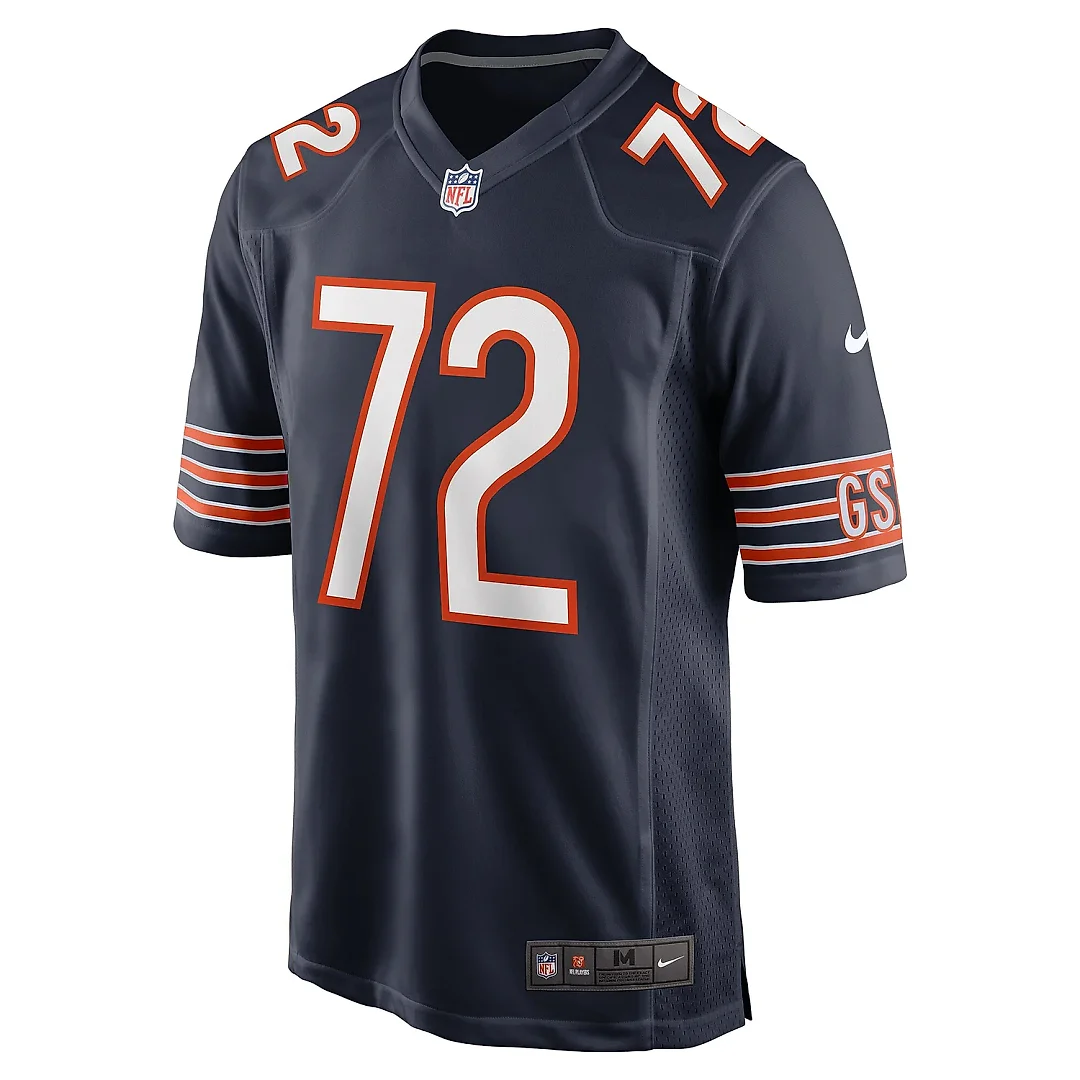 Zennovawear Men's Chicago Bears Kiran Amegadjie Navy Game Jersey