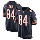 Zennovawear Men's Chicago Bears Marcedes Lewis Navy Game Jersey