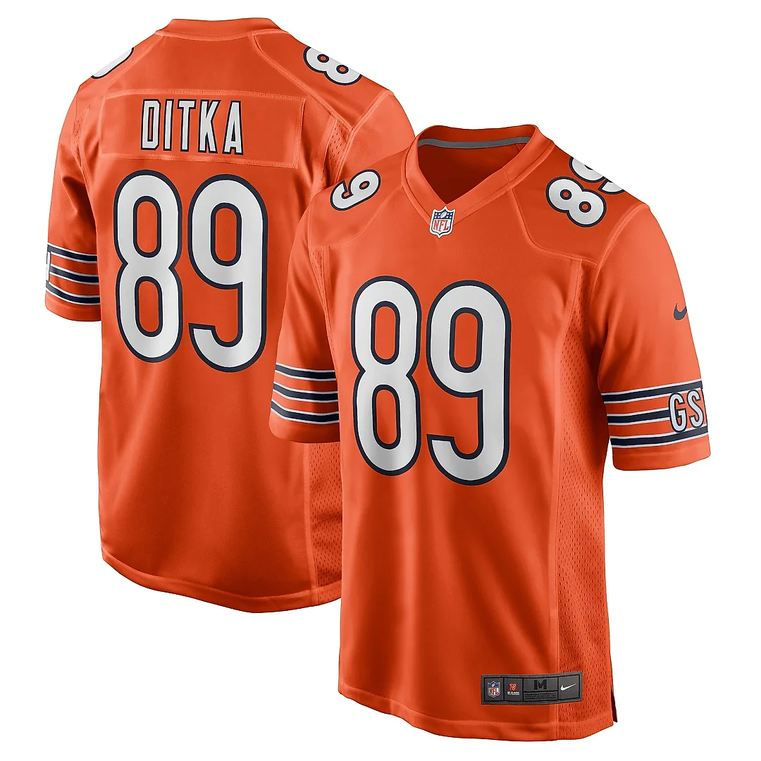 Zennovawear Men's Chicago Bears Mike Ditka Orange Retired Player Jersey