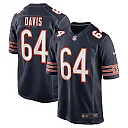 Zennovawear Men's Chicago Bears Nate Davis Navy Game Jersey