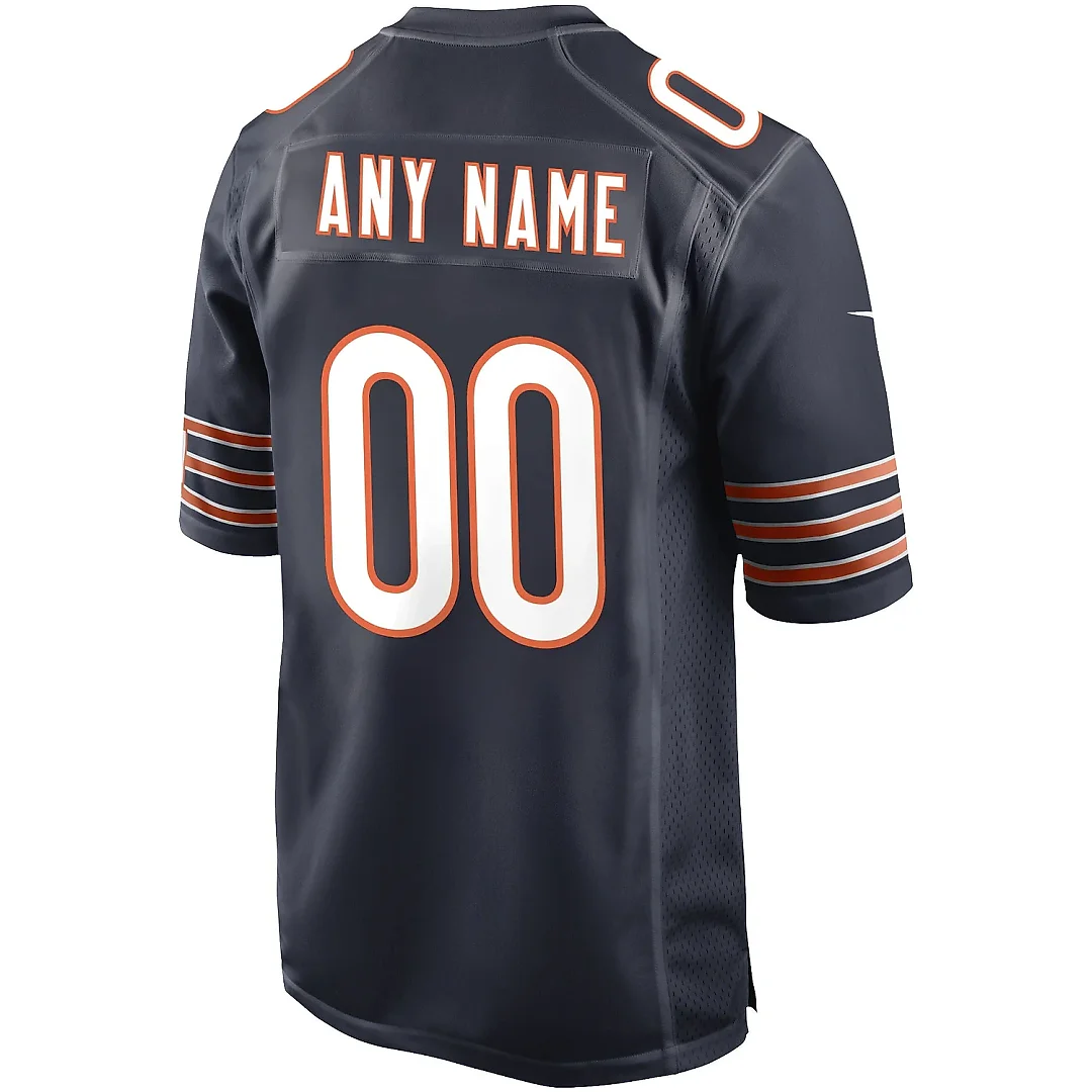 Zennovawear Men's Chicago Bears Navy Custom Game Jersey