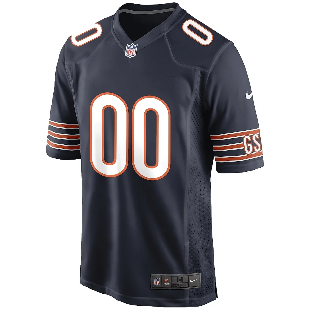 Zennovawear Men's Chicago Bears Navy Custom Game Jersey