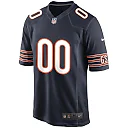 Zennovawear Men's Chicago Bears Navy Custom Game Jersey