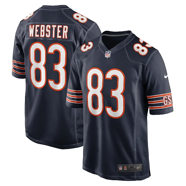 Zennovawear Men's Chicago Bears Nsimba Webster Navy Team Game Jersey