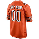 Zennovawear Men's Chicago Bears Orange Alternate Custom Game Jersey