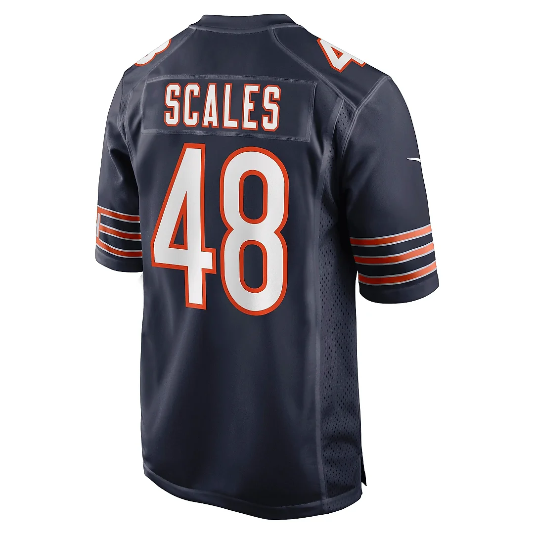 Zennovawear Men's Chicago Bears Patrick Scales Navy Game Jersey