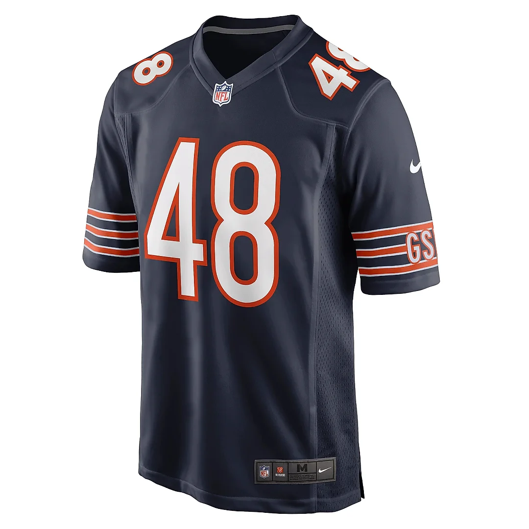 Zennovawear Men's Chicago Bears Patrick Scales Navy Game Jersey