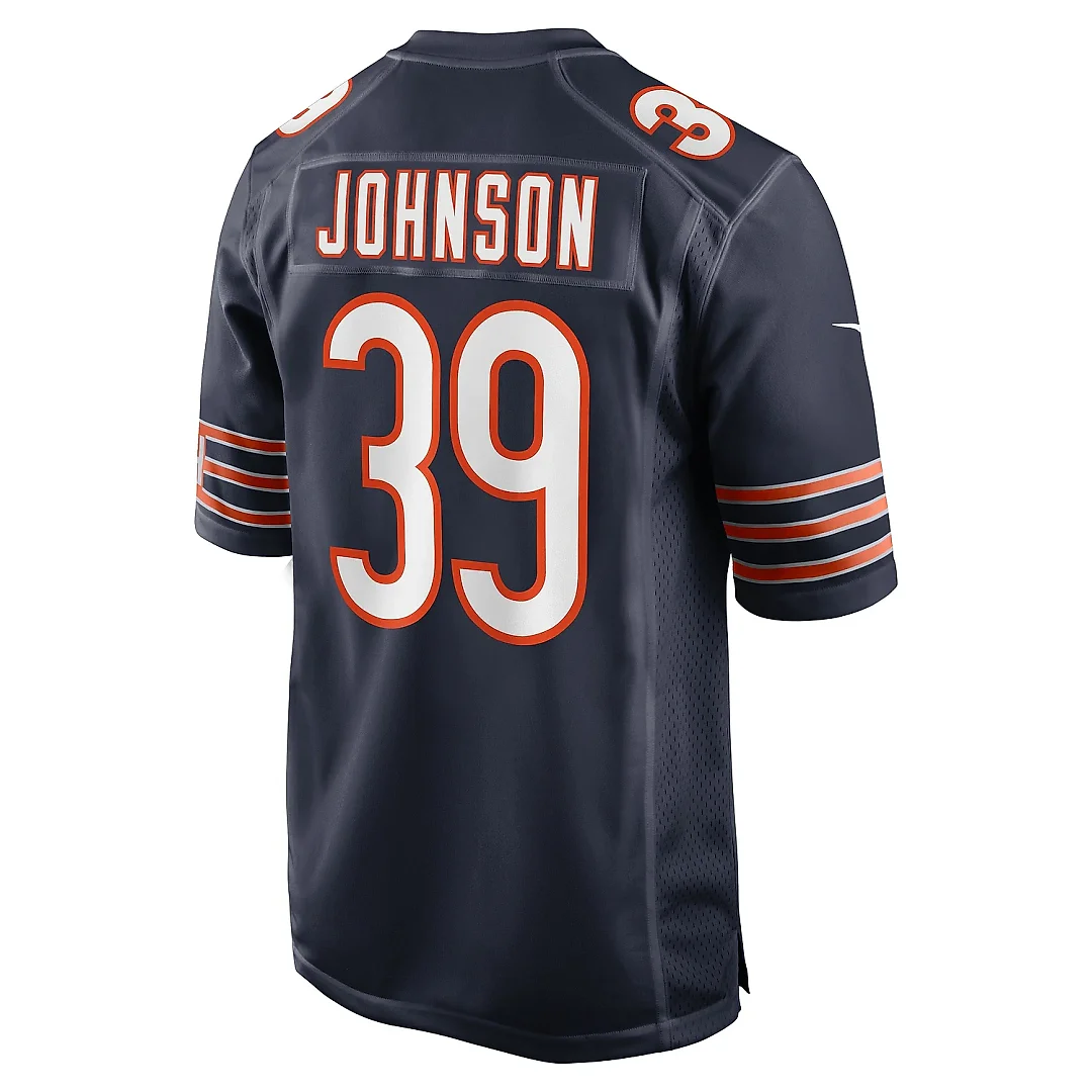 Zennovawear Men's Chicago Bears Quindell Johnson Navy Team Game Jersey