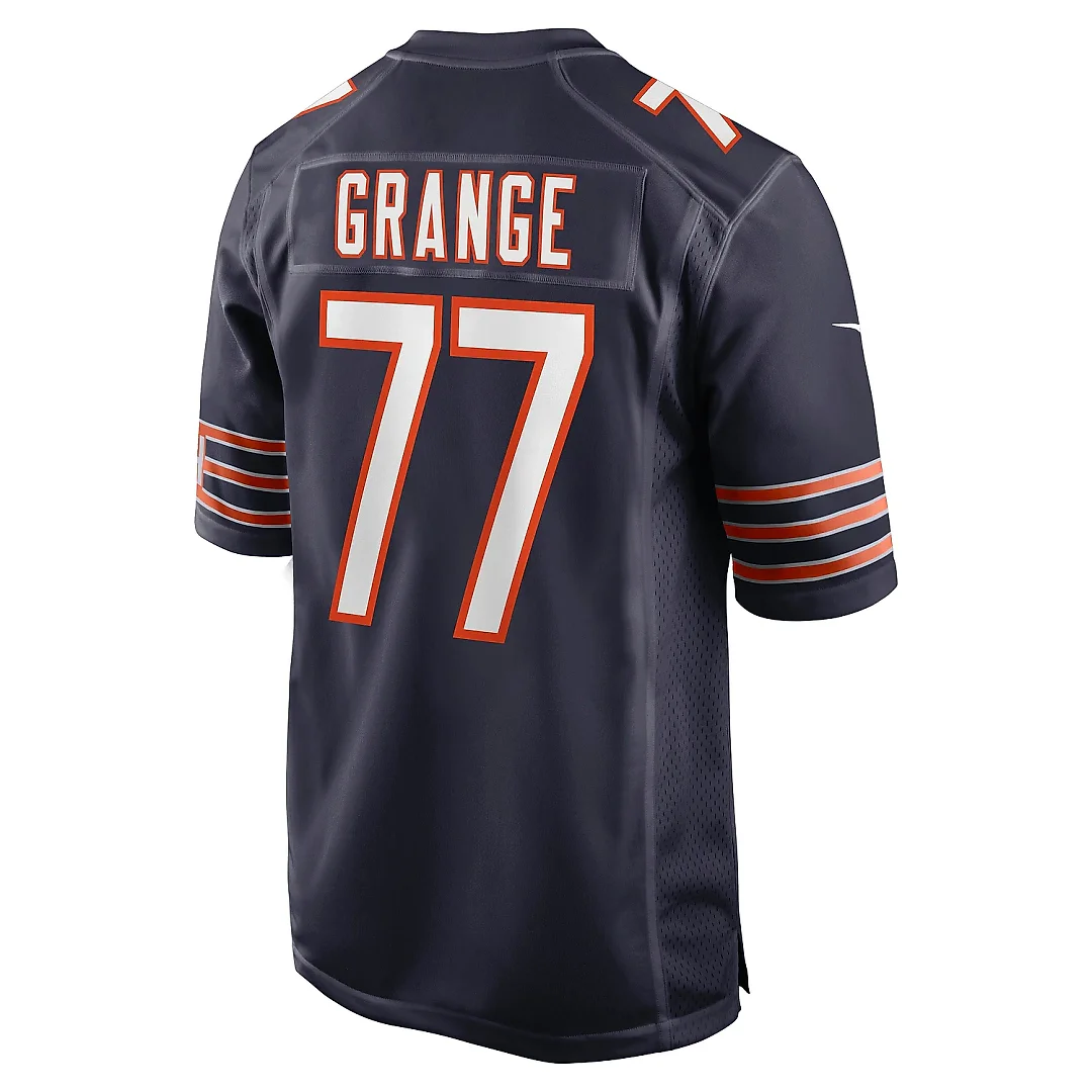Zennovawear Men's Chicago Bears Red Grange Navy Retired Player Jersey