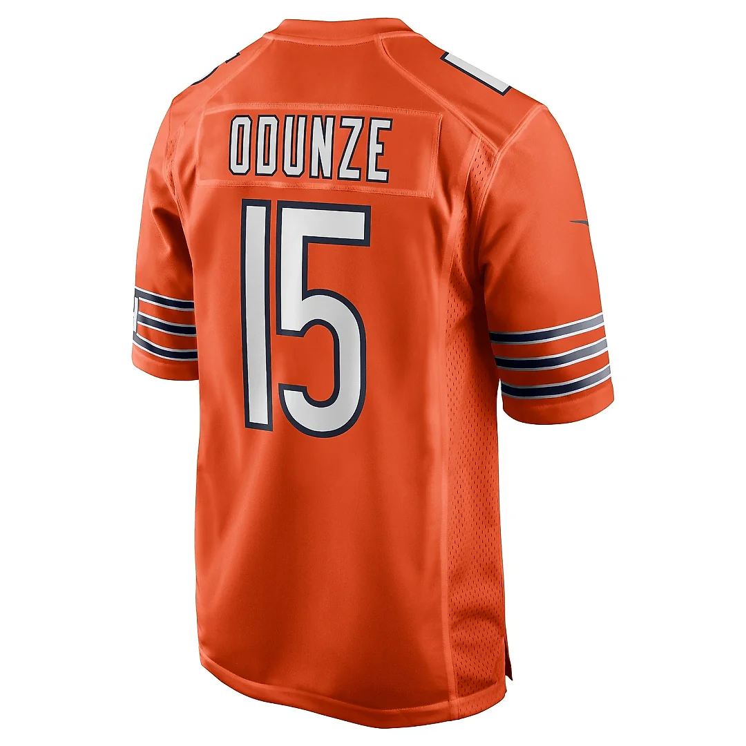 Zennovawear Men's Chicago Bears Rome Odunze Orange Alternate Game Jersey
