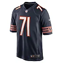 Zennovawear Men's Chicago Bears Ryan Bates Navy Game Jersey