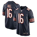 Zennovawear Men's Chicago Bears Trenton Gill Navy Game Player Jersey