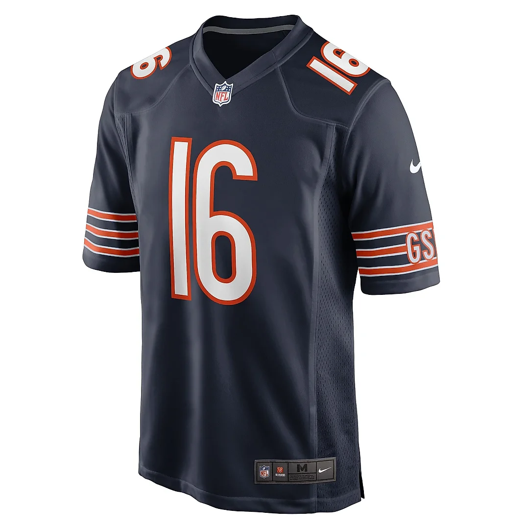 Zennovawear Men's Chicago Bears Trenton Gill Navy Game Player Jersey