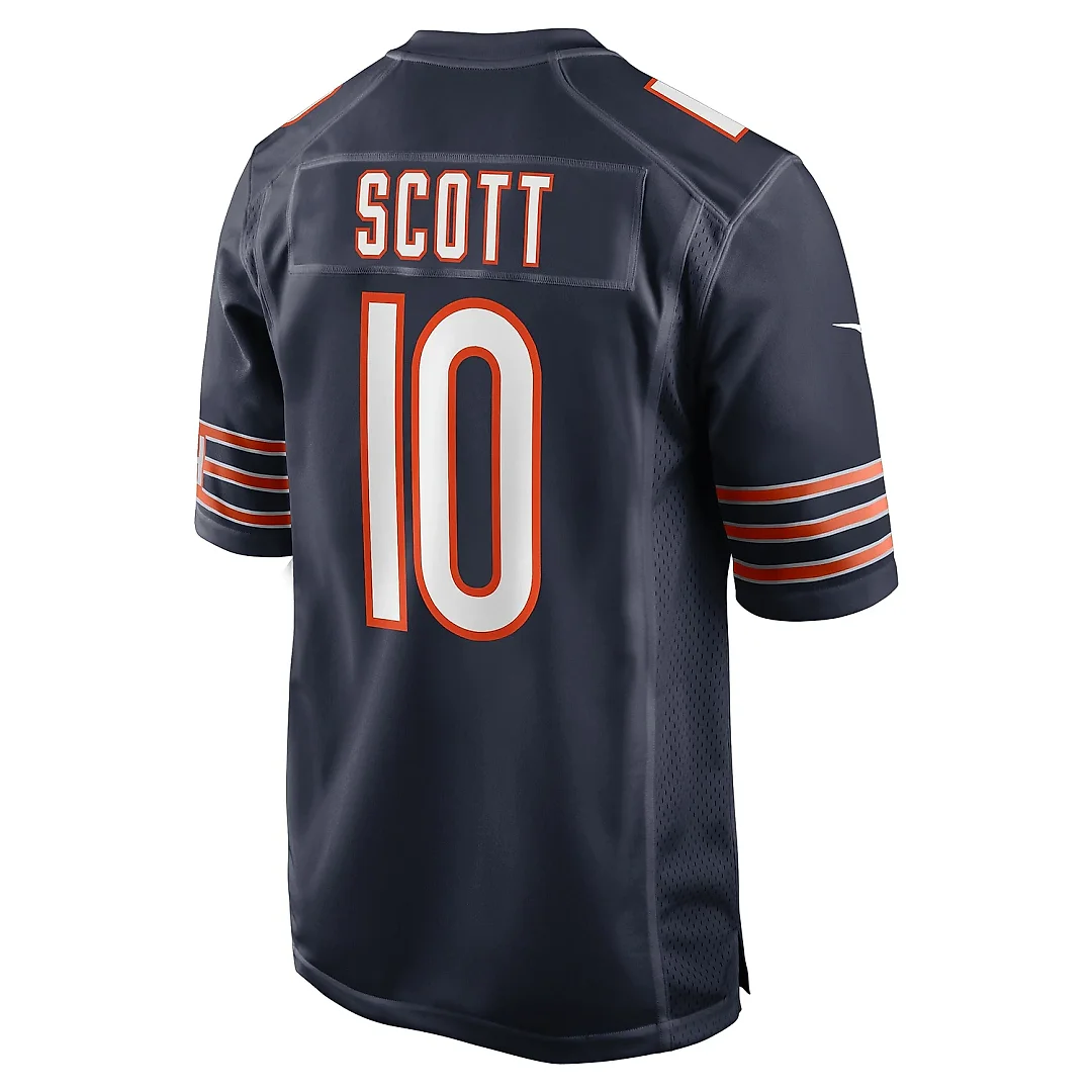 Zennovawear Men's Chicago Bears Tyler Scott Navy Game Jersey