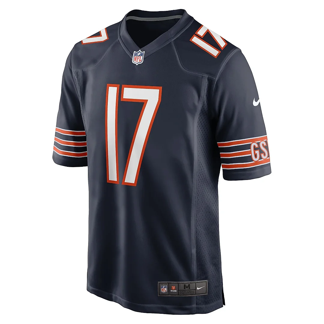 Zennovawear Men's Chicago Bears Tyson Bagent Navy Game Jersey