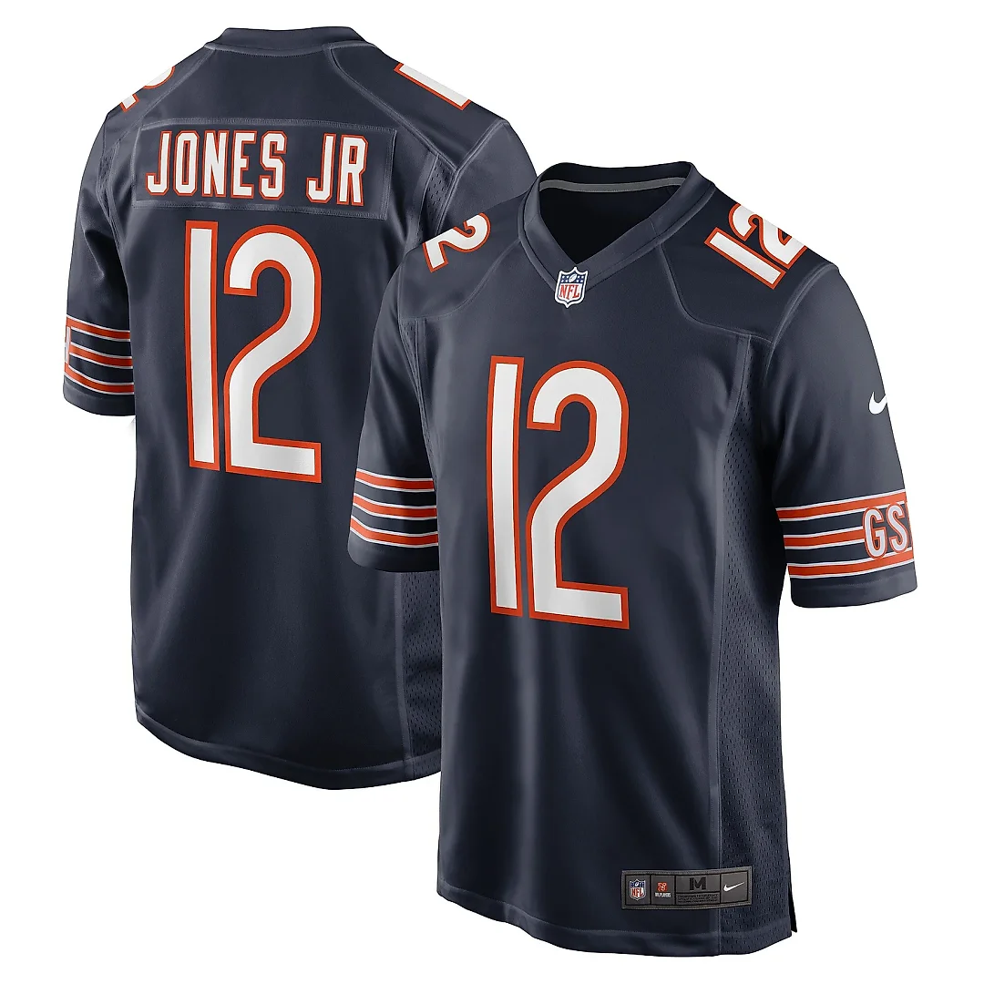 Zennovawear Men's Chicago Bears Velus Jones Jr. Navy Game Player Jersey