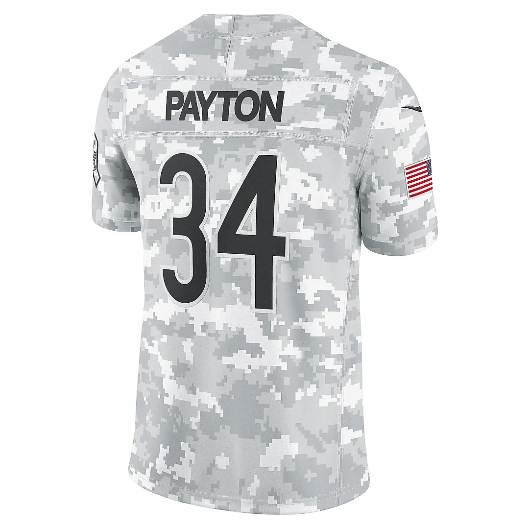 Zennovawear Men's Chicago Bears Walter Payton Arctic Camo 2024 Salute to Service Retired Player Limited Jersey