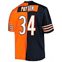 Zennovawear Men's Chicago Bears Walter Payton Mitchell & Ness Navy/Orange Big & Tall Split Legacy Retired Player Jersey
