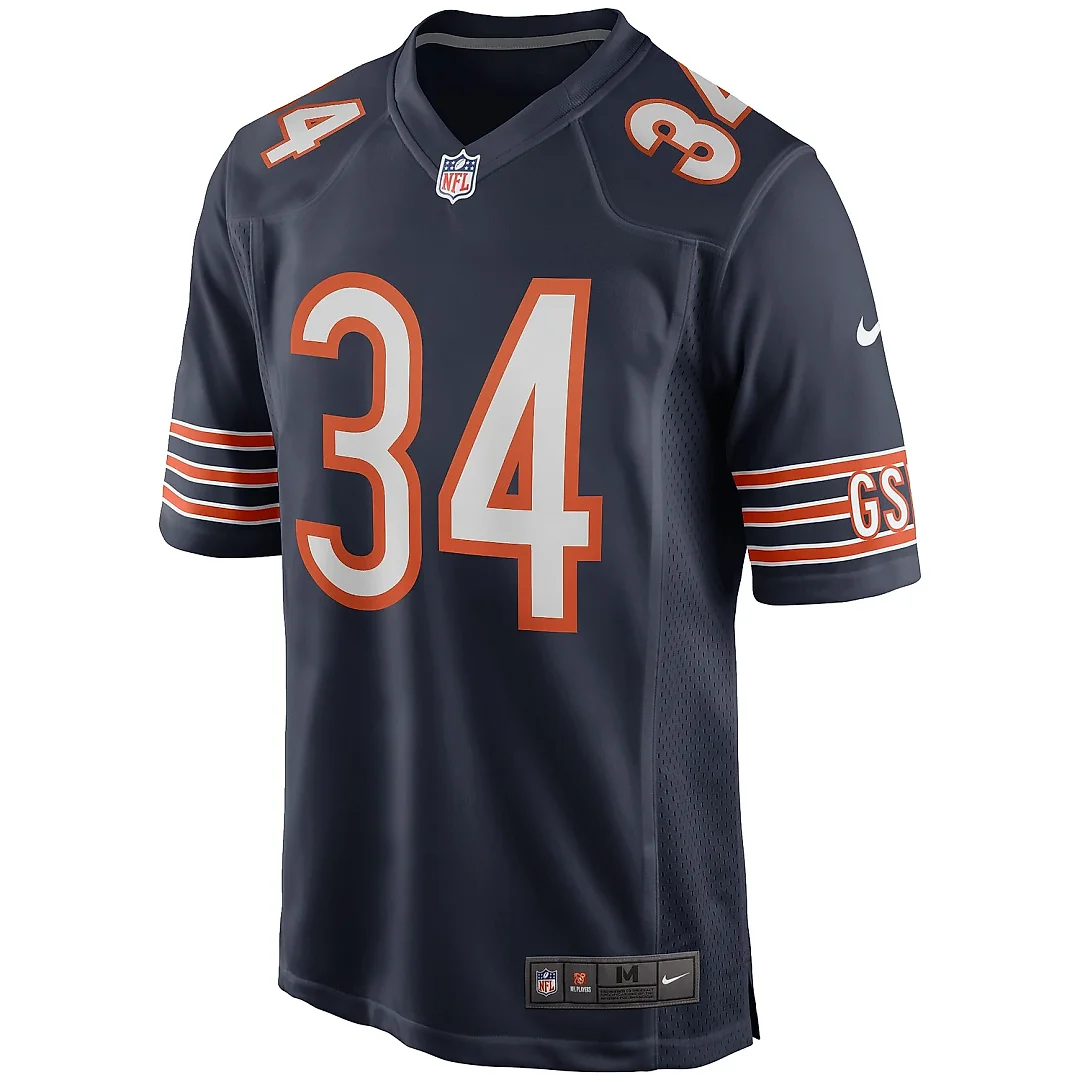 Zennovawear Men's Chicago Bears Walter Payton Navy Game Retired Player Jersey